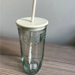 ♻️NEW Starbucks 2023 Recycled Core Mint Glass Triangle Cold Cup Tumbler …
